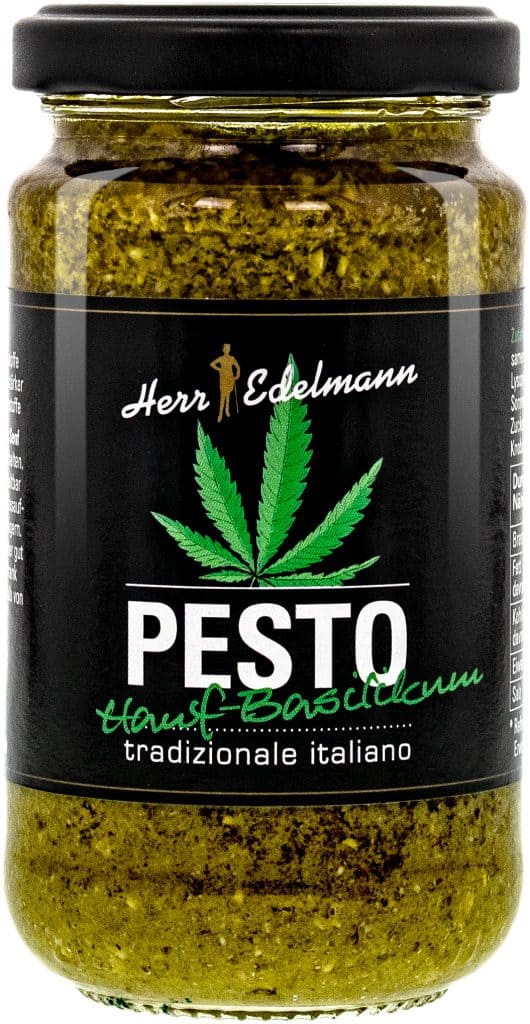 Hanf-Basilkum-Pesto